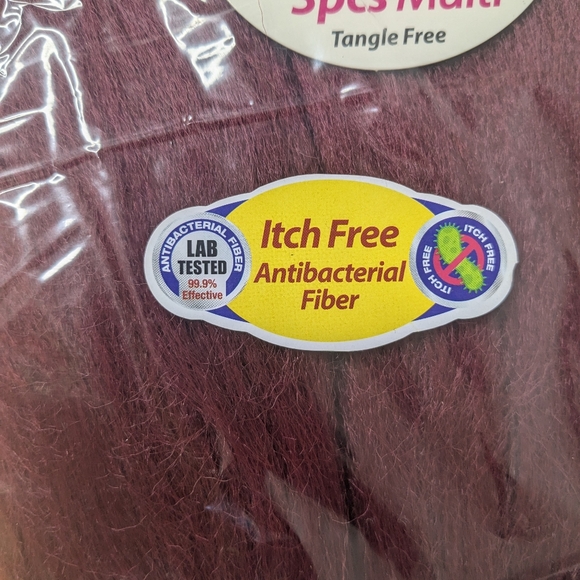 Yaki Synthetic Hair Extensions Easy Braid 3 Piece  Burgundy 52" - Picture 7 of 7